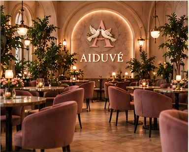 The warm AIDUVÉ café interior